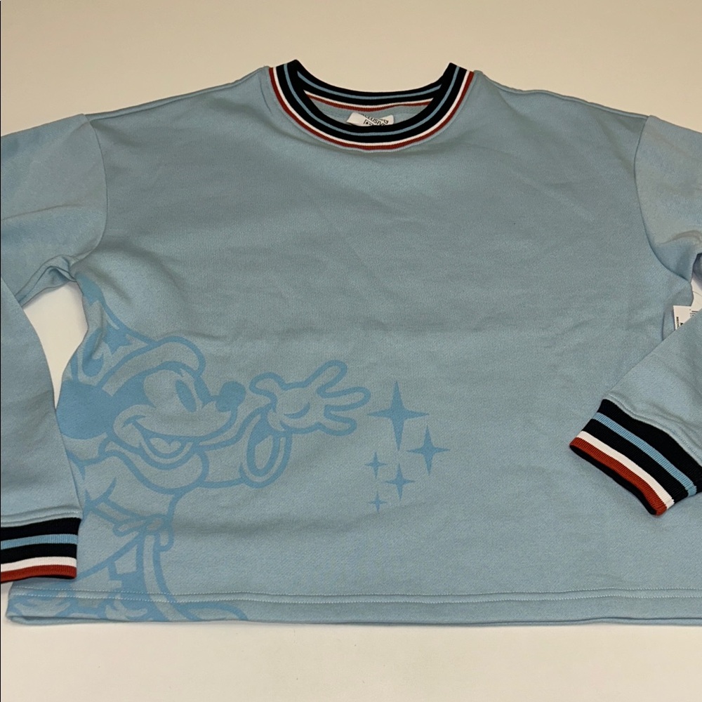 Disney D23 Imagineering Exclusive Mickey Mouse Blue Pullover Sweatshirt Sz M NEW